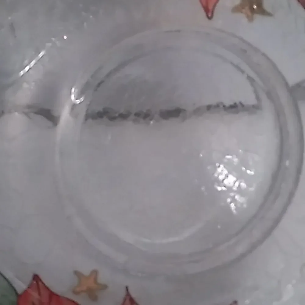 Glass Poinsettia Basket